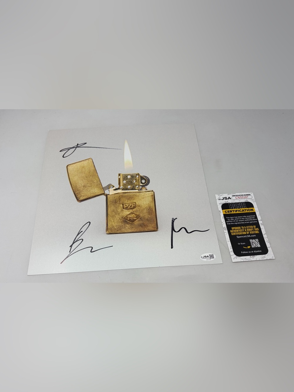 Mumford and Sons signed Prizefighter Album Insert JSA COA
